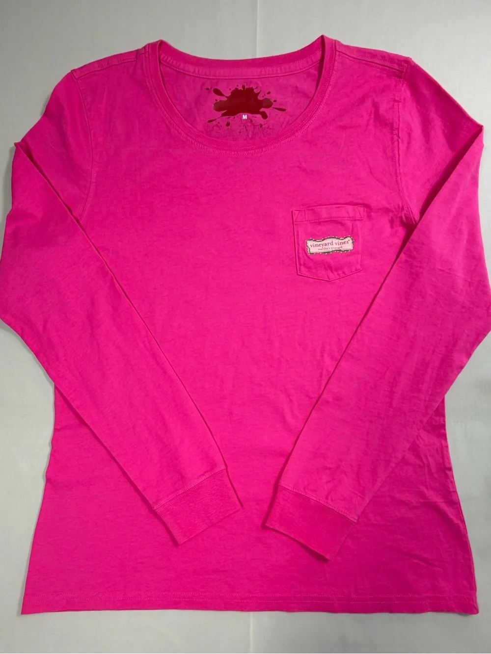 Women’s Vineyard Vines Pink Long Sleeve Shirt Size M - Picture 2 of 6